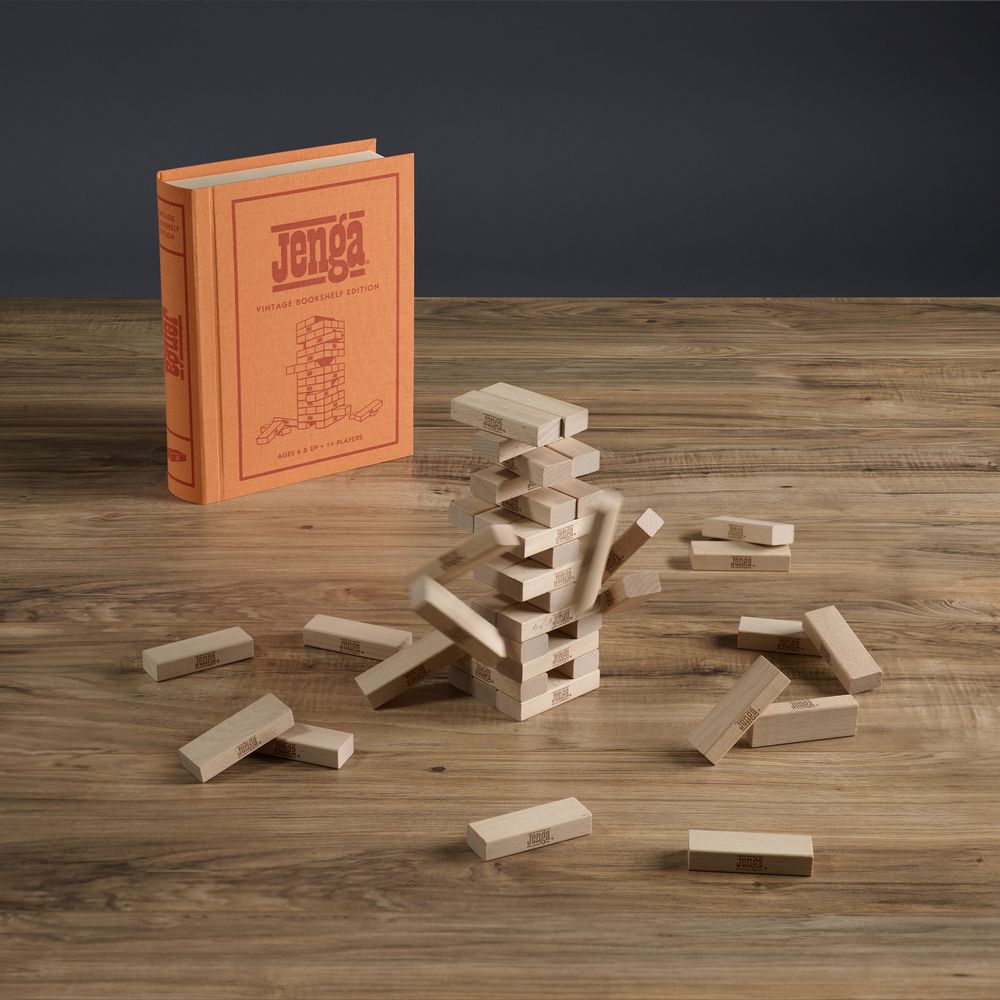 WS Game Company - Jenga Vintage Bookshelf Edition - Games