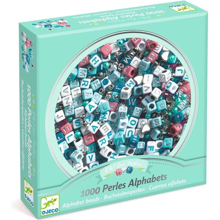 Djeco - Jewelry Making Alphabet Beads - Silver - Creativity