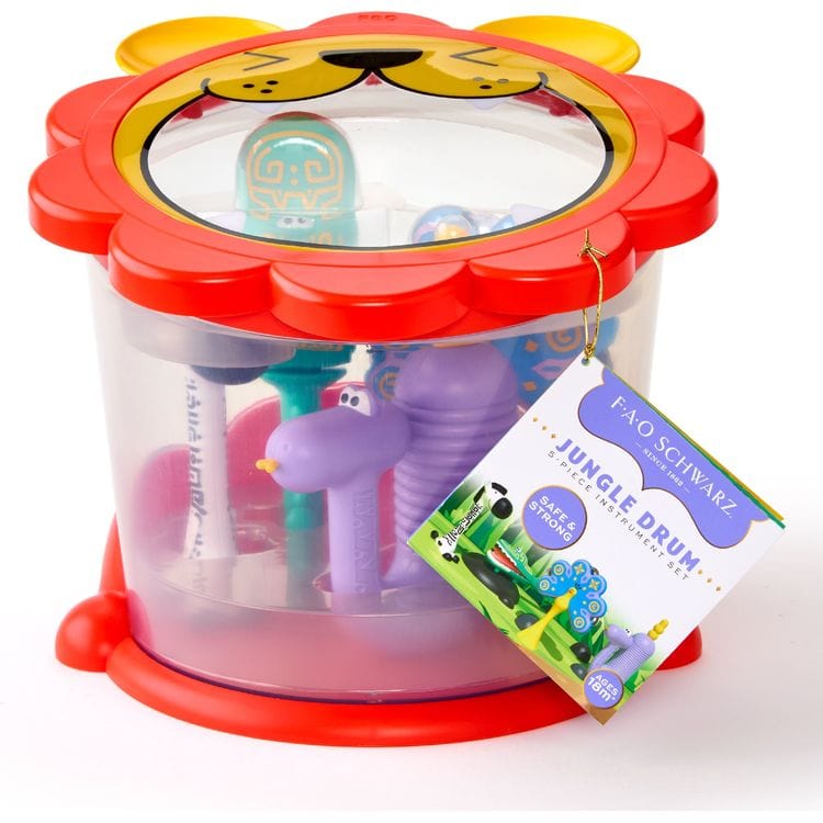 FAO Schwarz - Jungle Drum 5-Piece Instrument Set - Music