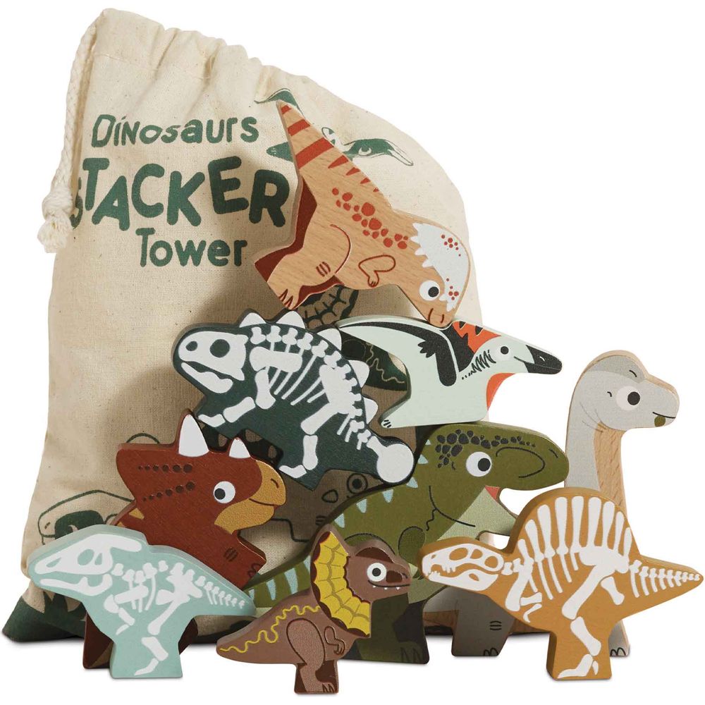 Le Toy Van - Jurassic Stacking Dinosaurs & Bag - Infants