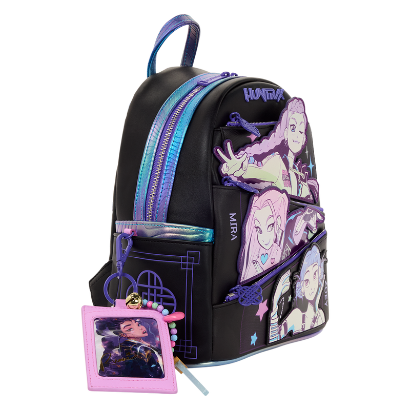 Loungefly - KPop Demon Hunters HUNTR/X Mini Backpack with Photo Card Charm - World of Funko