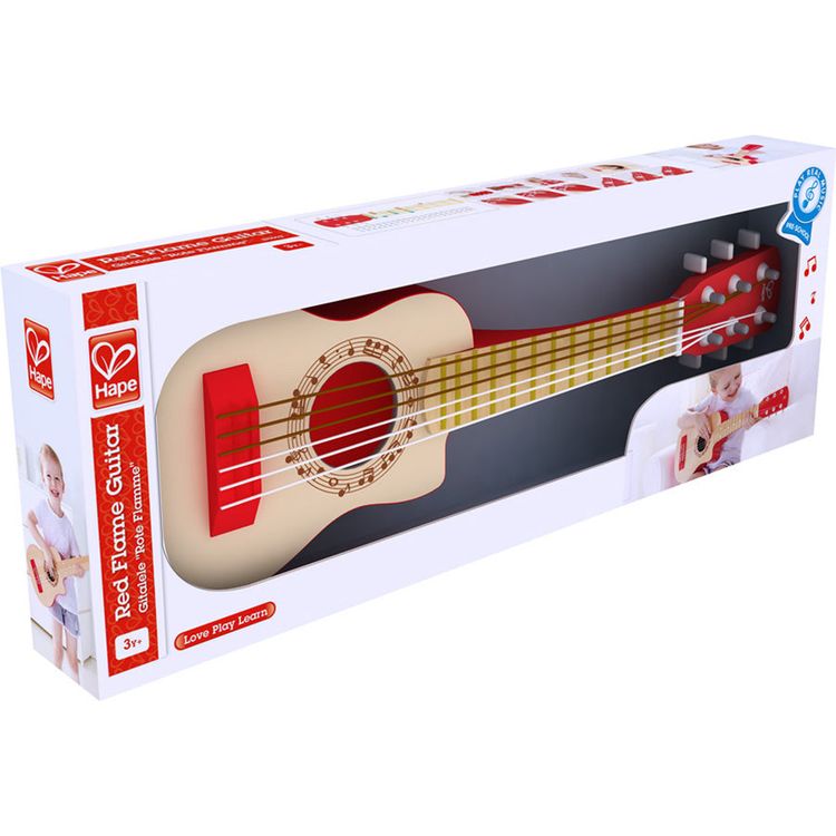 Hape - Kid's First Musical Guitar - Red Flame - Music