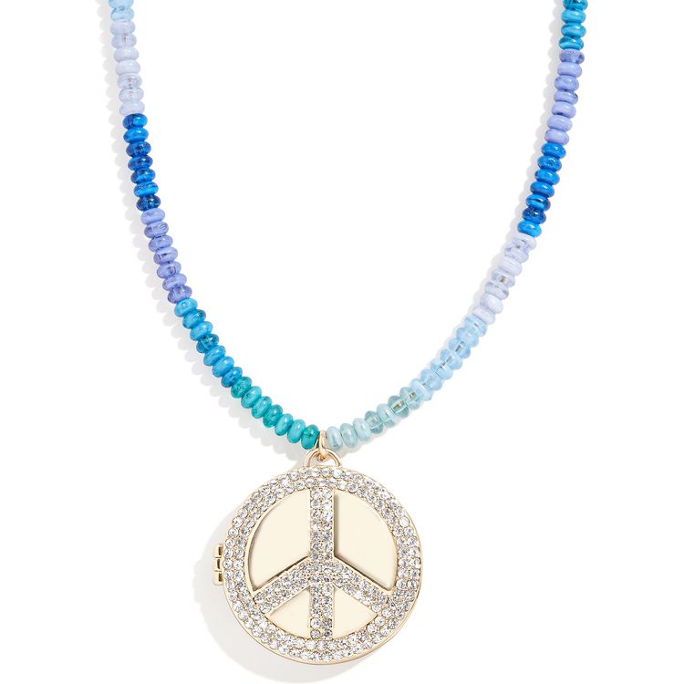 Minibar by BaubleBar - Kid's Locket Necklace - Peace - Trend Accessories