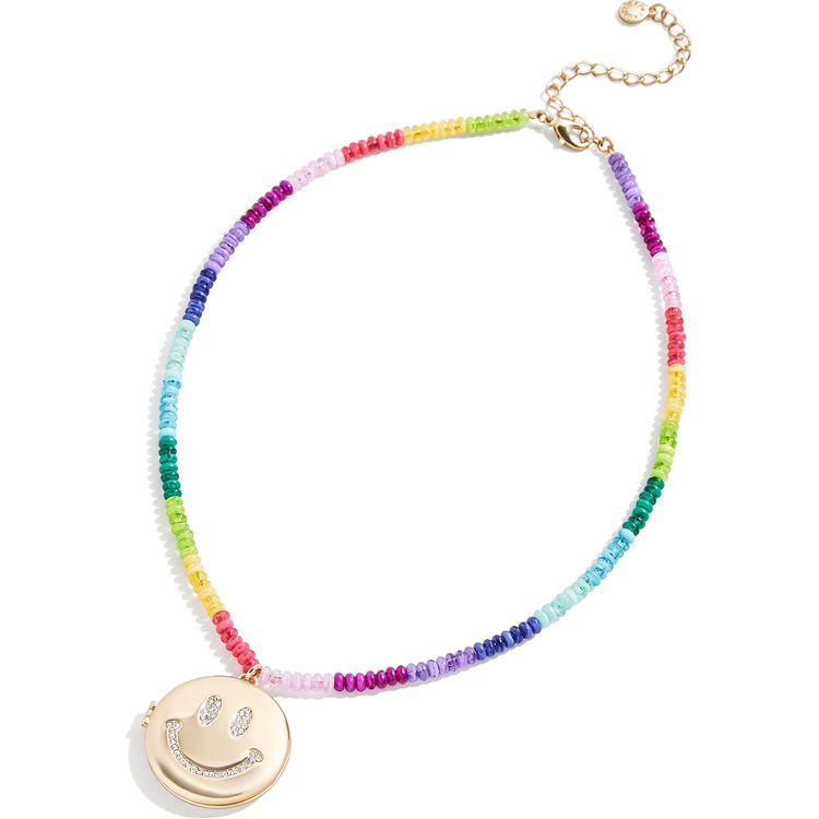 Minibar by BaubleBar - Kid's Locket Necklace - Smiley - Trend Accessories