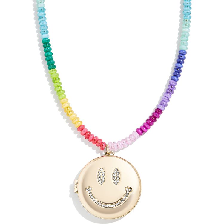 Minibar by BaubleBar - Kid's Locket Necklace - Smiley - Trend Accessories