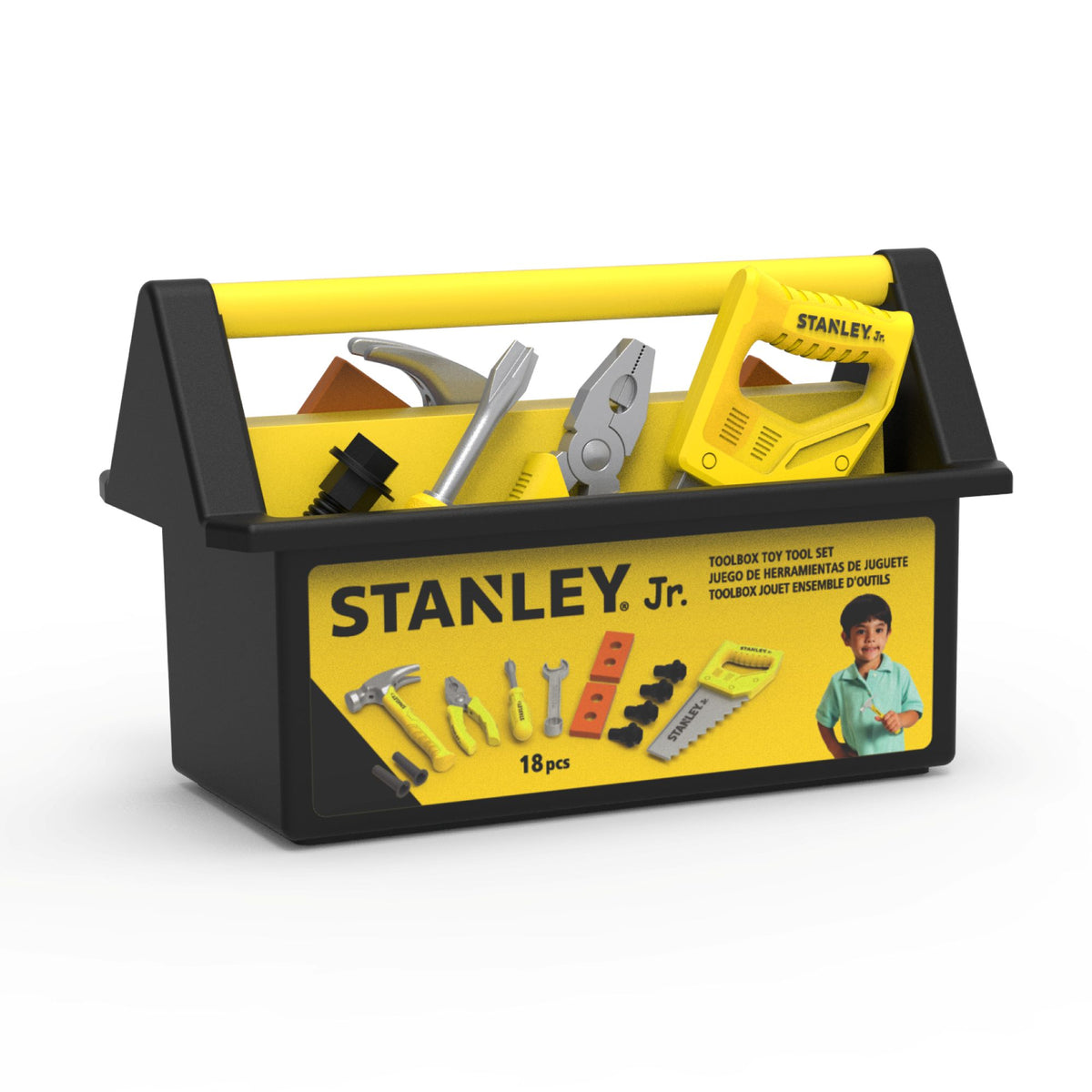 Stanley Jr. - Kids Tool Box - 18-Piece Toy Tool Set - Preschool