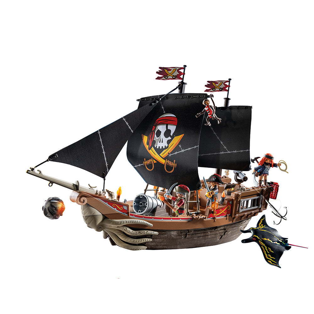 Playmobil - Large Pirate Ship Playset - Preschool