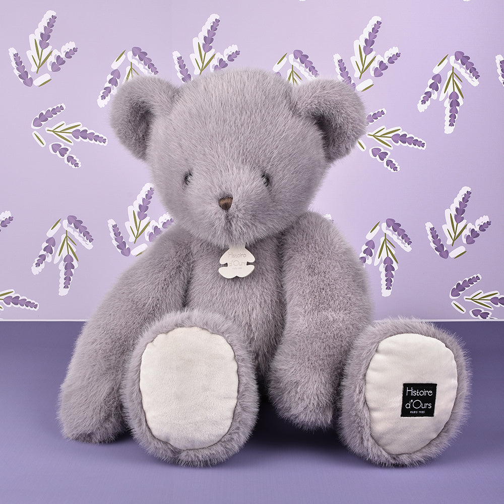 DouDou - Large Teddy Bear - Grey Lavender - Plush