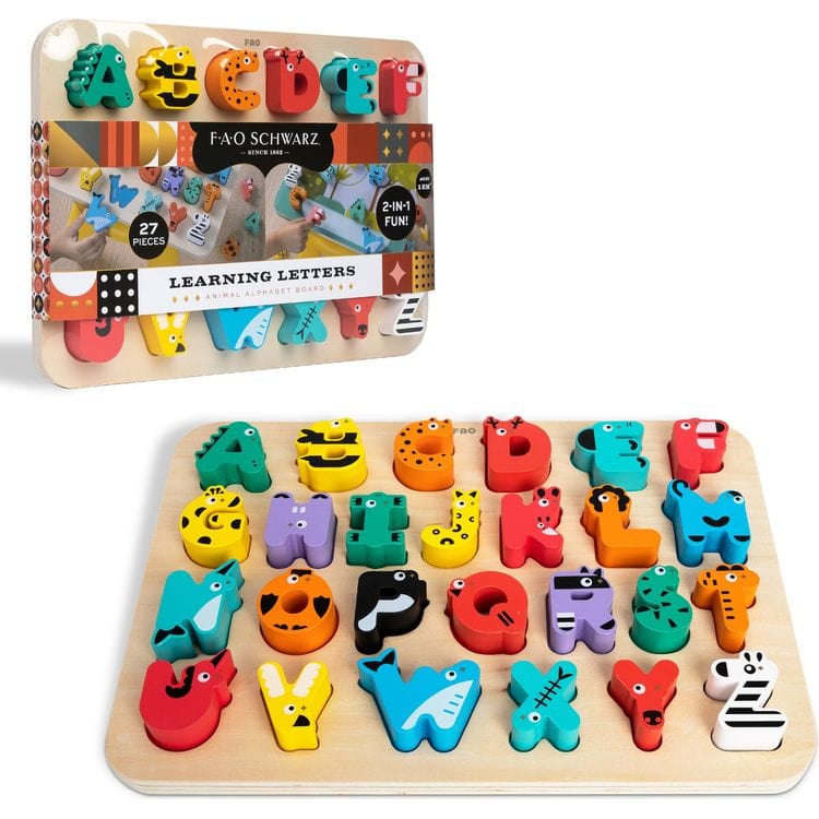FAO Schwarz - Learning Letters Animal Alphabet Board - Preschool