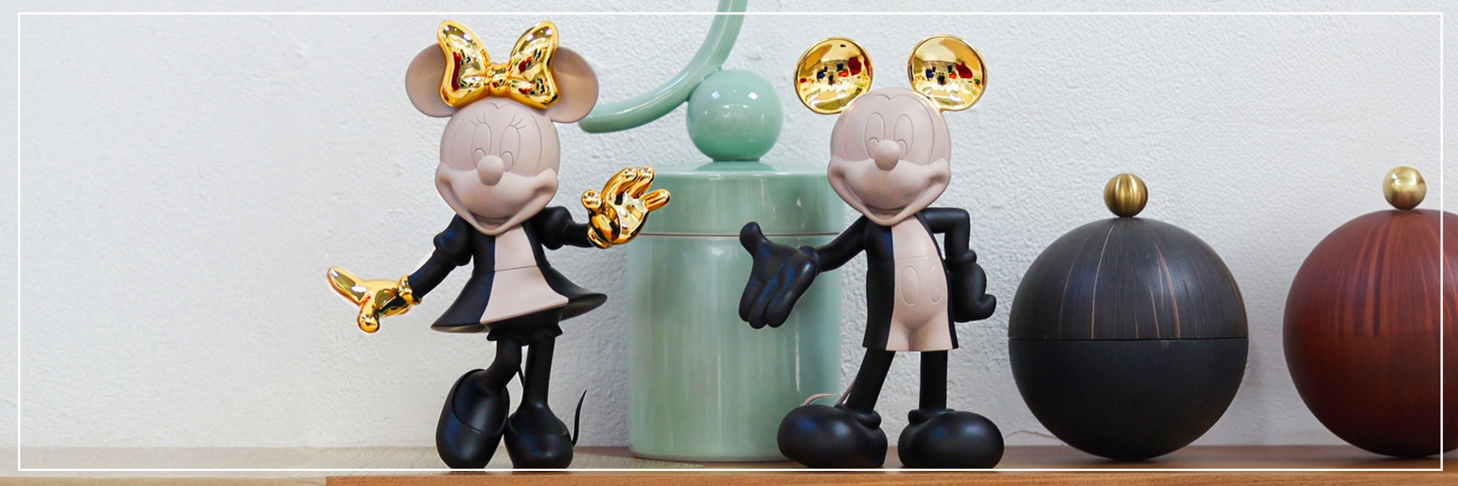 Mickey and Minnie statues