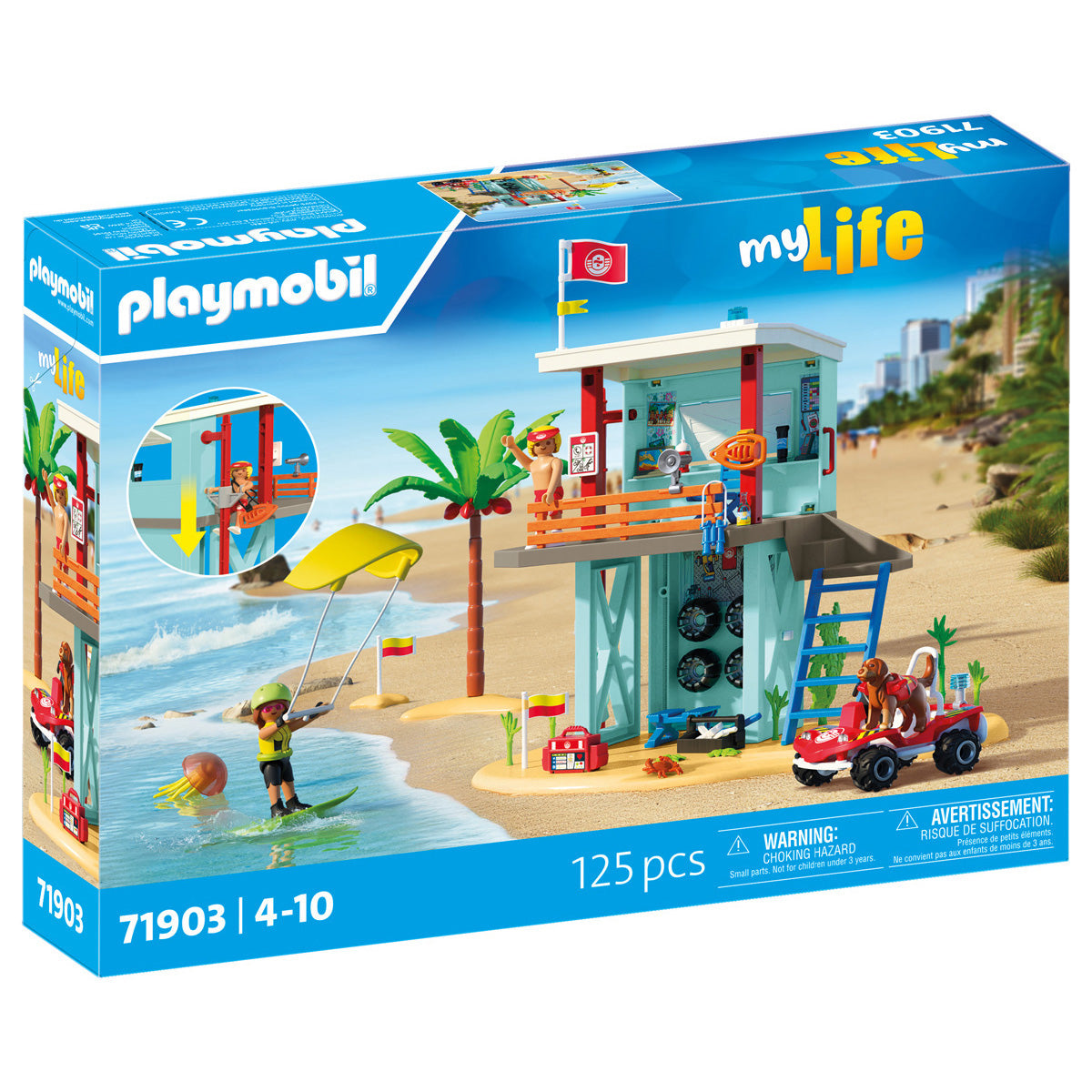 Playmobil - Lifeguard Tower with Beach Buggy Playset - Preschool