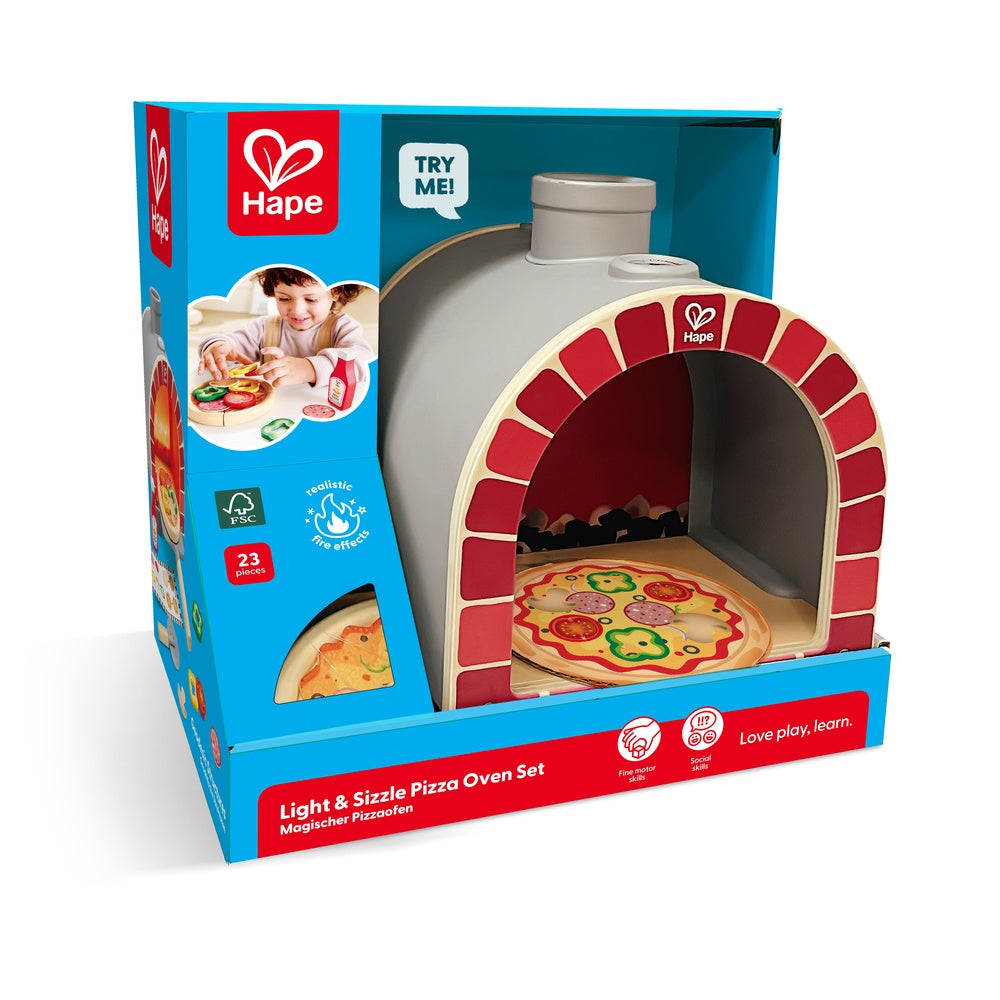 Hape - Light & Sizzle Pizza Oven Set - Preschool