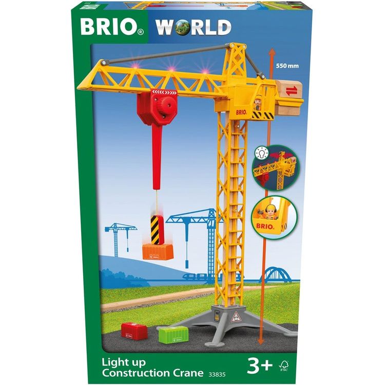 Brio - Light Up Construction Crane - Preschool