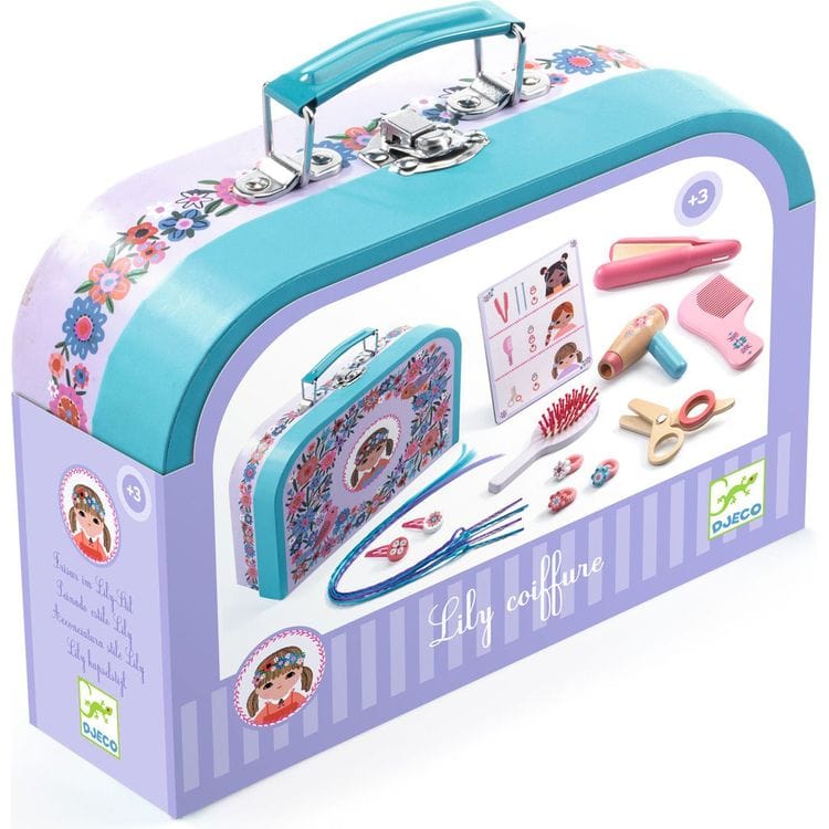 Djeco - Lily Pretend Play Hairdressing Set - Preschool