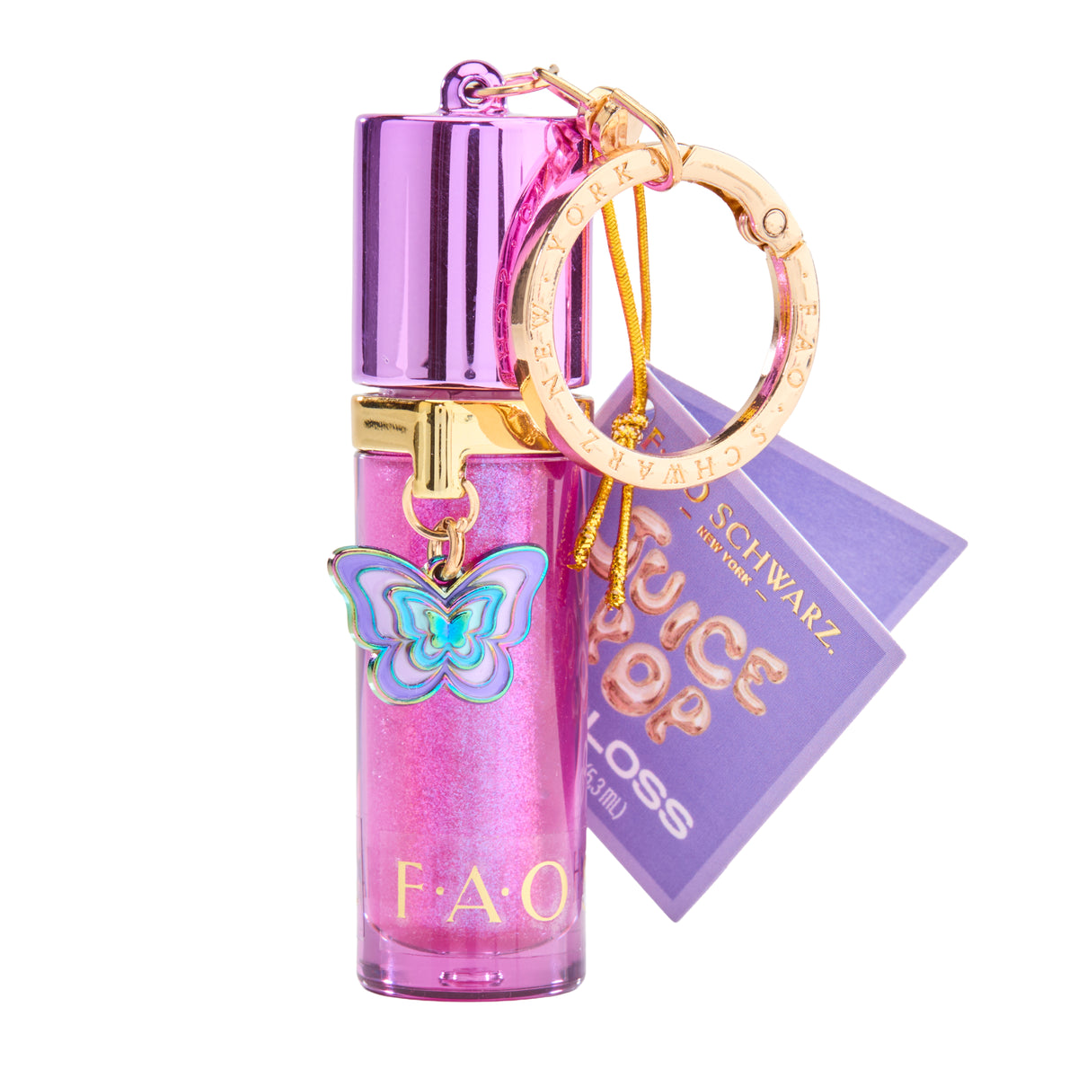FAO Schwarz - Lip Gloss Keychain – Juice Pop - Fashion Activity and Roleplay