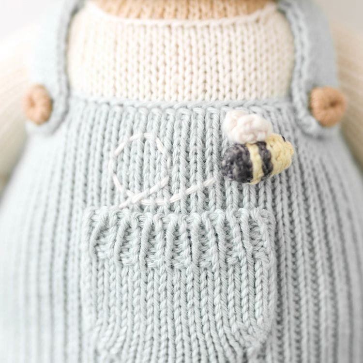 Cuddle And Kind - Little 13" Charlie the Honey Bear Hand-Knit Doll - Plush