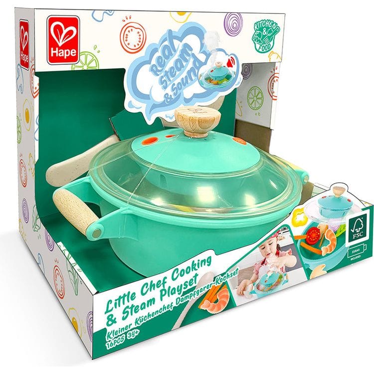 Hape - Little Chef Cooking & Steam Playset - Preschool