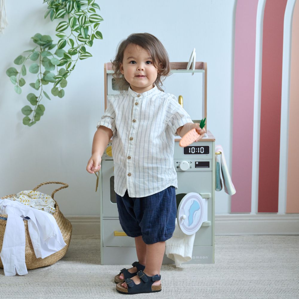 Teamson Kids - Little Chef Lake Tahoe Wooden Play Kitchen Washer & Mini Garden - Pink - Preschool