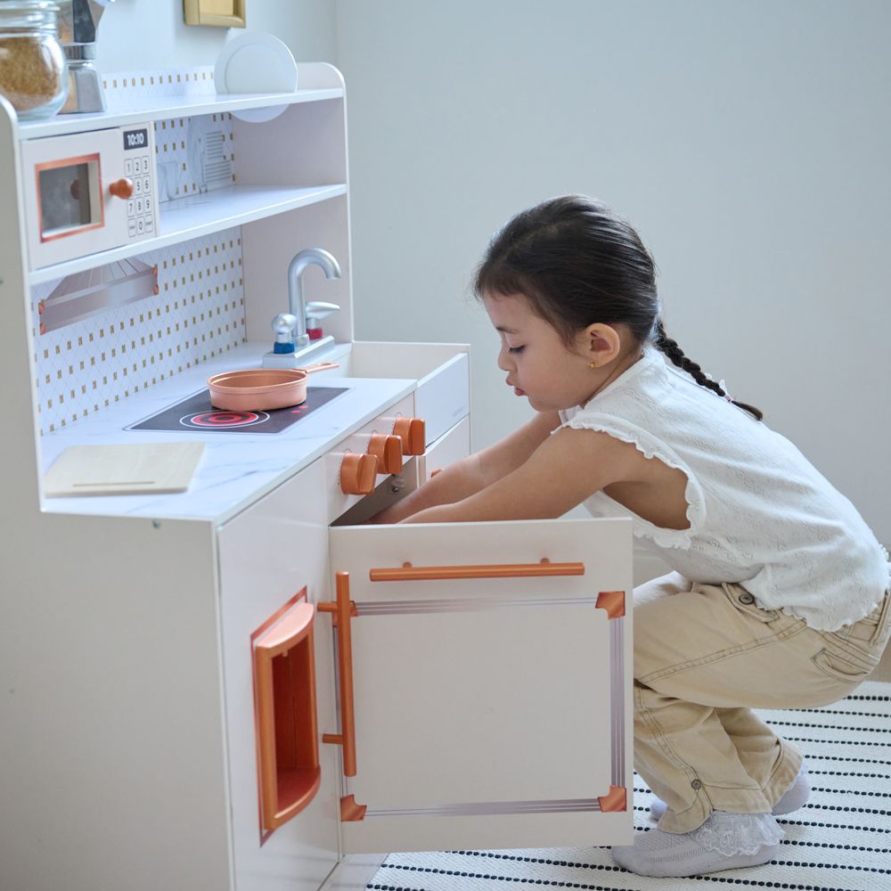 Teamson Kids - Little Chef St. Louis Wooden Play Kitchen with Sink & Ice Dispenser - Pink - Preschool