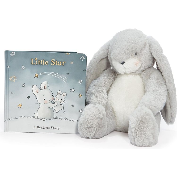 Bunnies By The Bay - Little Nibble Bunny (Gray) Book & Plush Bundle - Infants