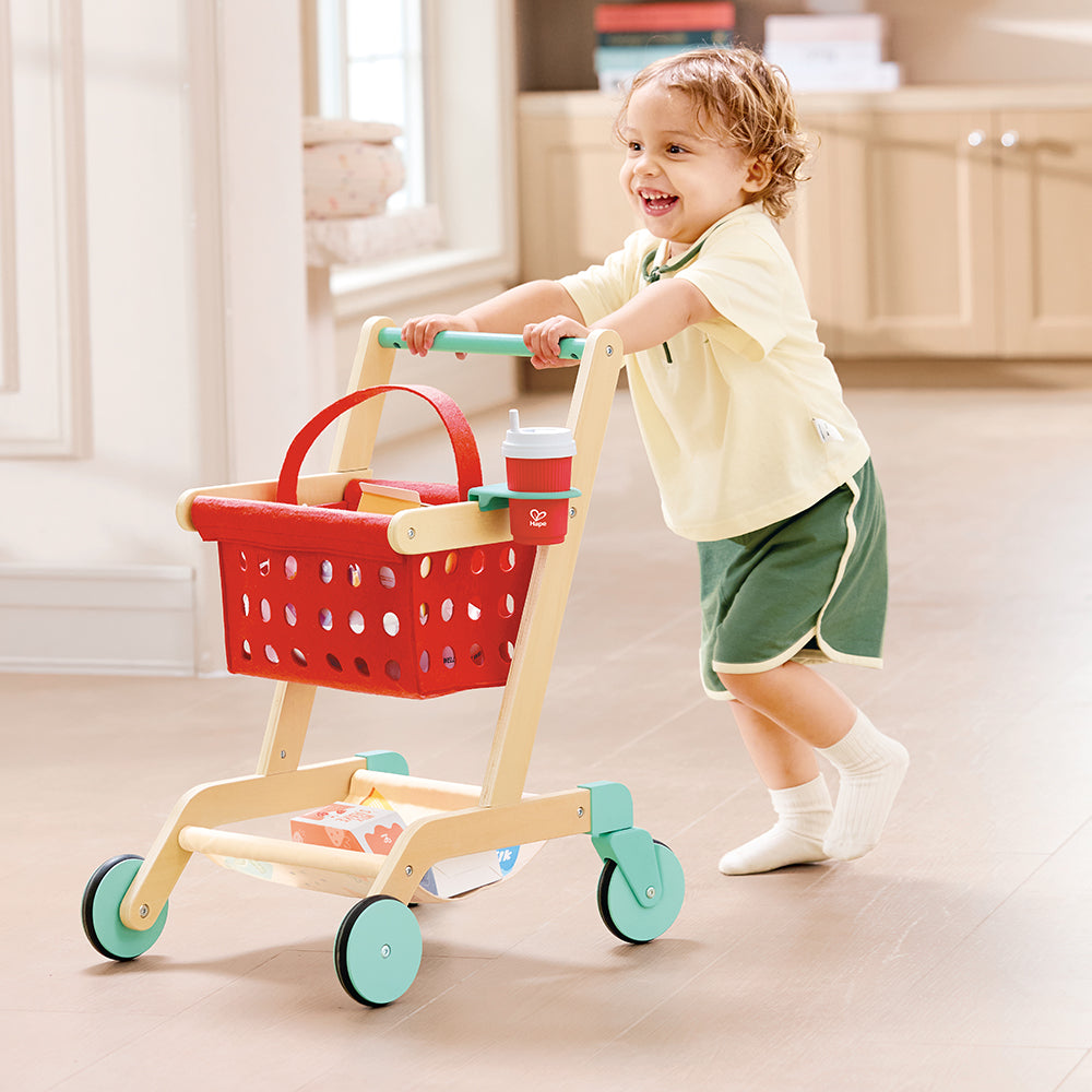 Hape - Little Shopper's Shopping Cart with Basket - Preschool