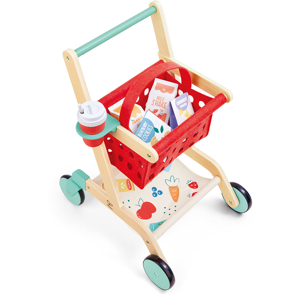 Hape - Little Shopper's Shopping Cart with Basket - Preschool