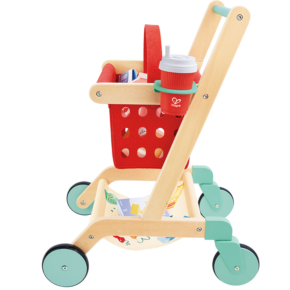 Hape - Little Shopper's Shopping Cart with Basket - Preschool