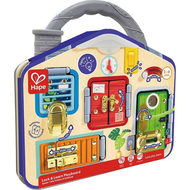 Hape - Lock & Learn Playboard - Preschool