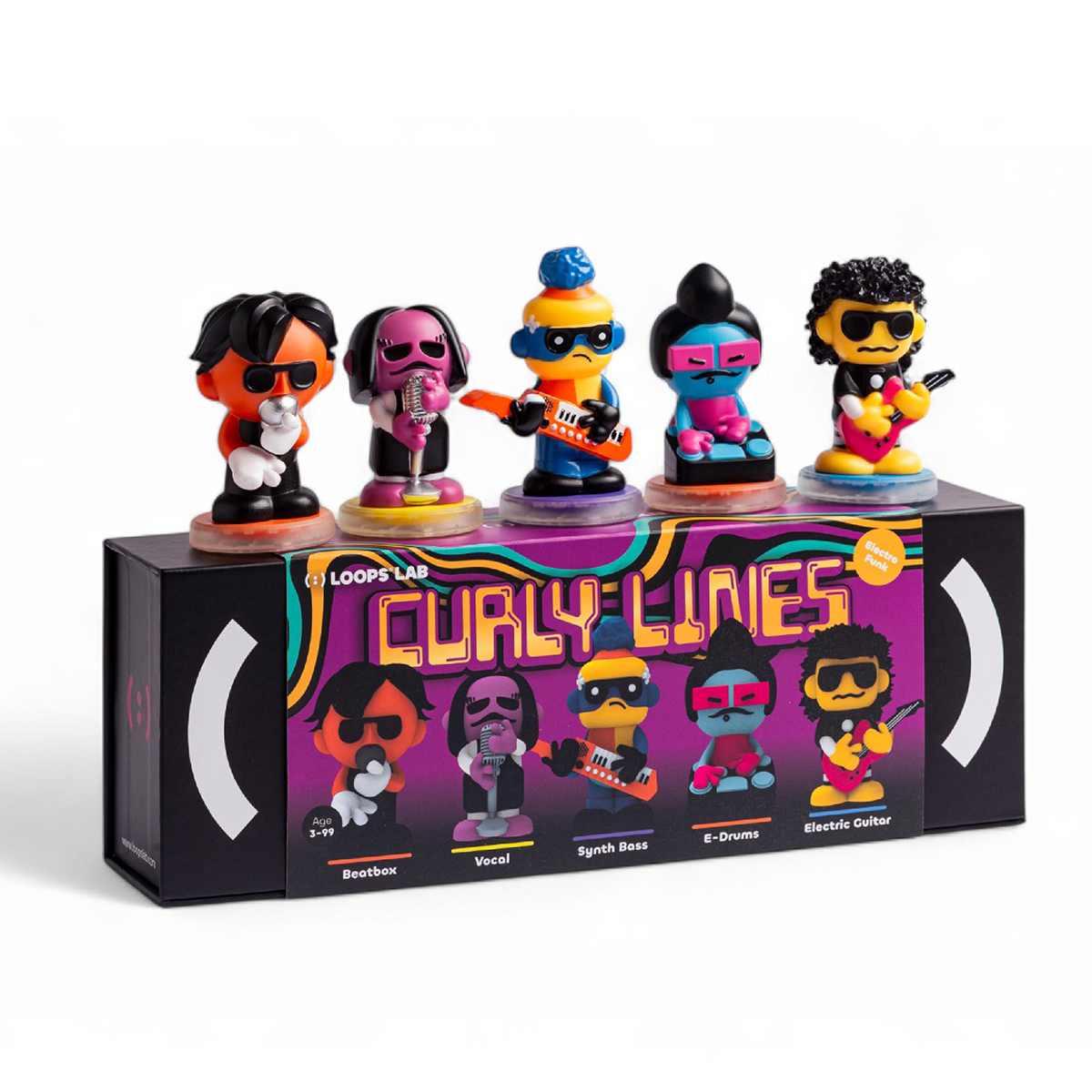 Loops Lab® - Loops Lap Curly Lines: 5 Figurines NeoFunk Band - Electronics