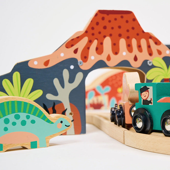Mentari - Lost World Dinosaur Railway Set - Preschool