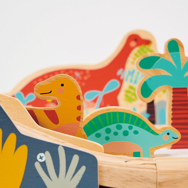 Mentari - Lost World Dinosaur Railway Set - Preschool
