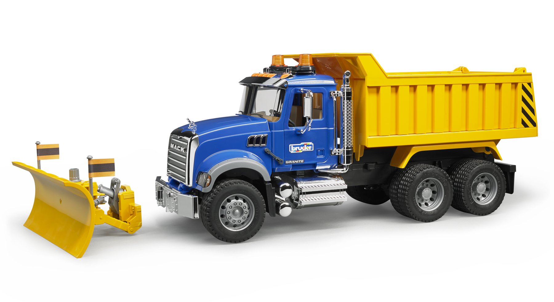 Bruder - MACK Granite Dump Truck with Snow Plow Blade - Vehicles