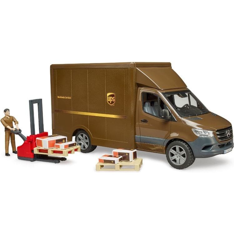 Bruder - MB Sprinter UPS Truck with Driver Figure and Accessories - Vehicles