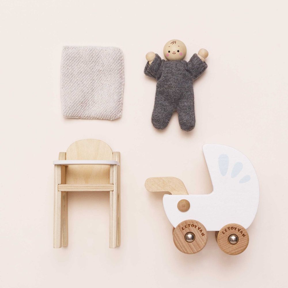 Nursery Dollhouse Furniture Set