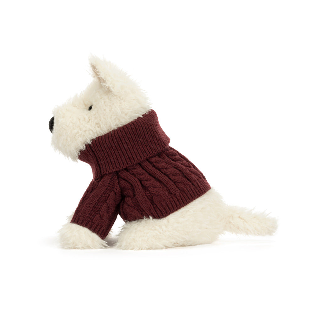 Munro Scottie Dog Plush 'Winter Jumper'
