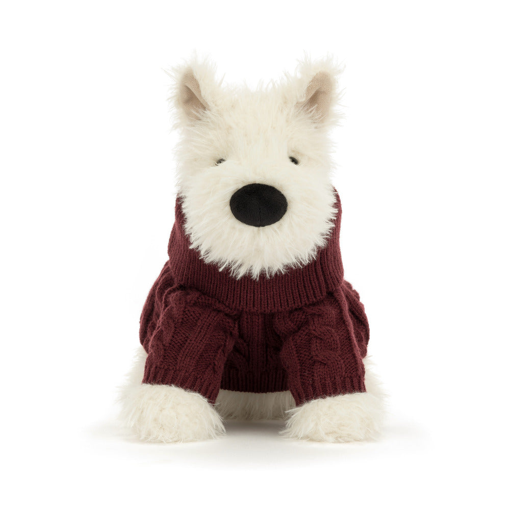 Munro Scottie Dog Plush 'Winter Jumper'