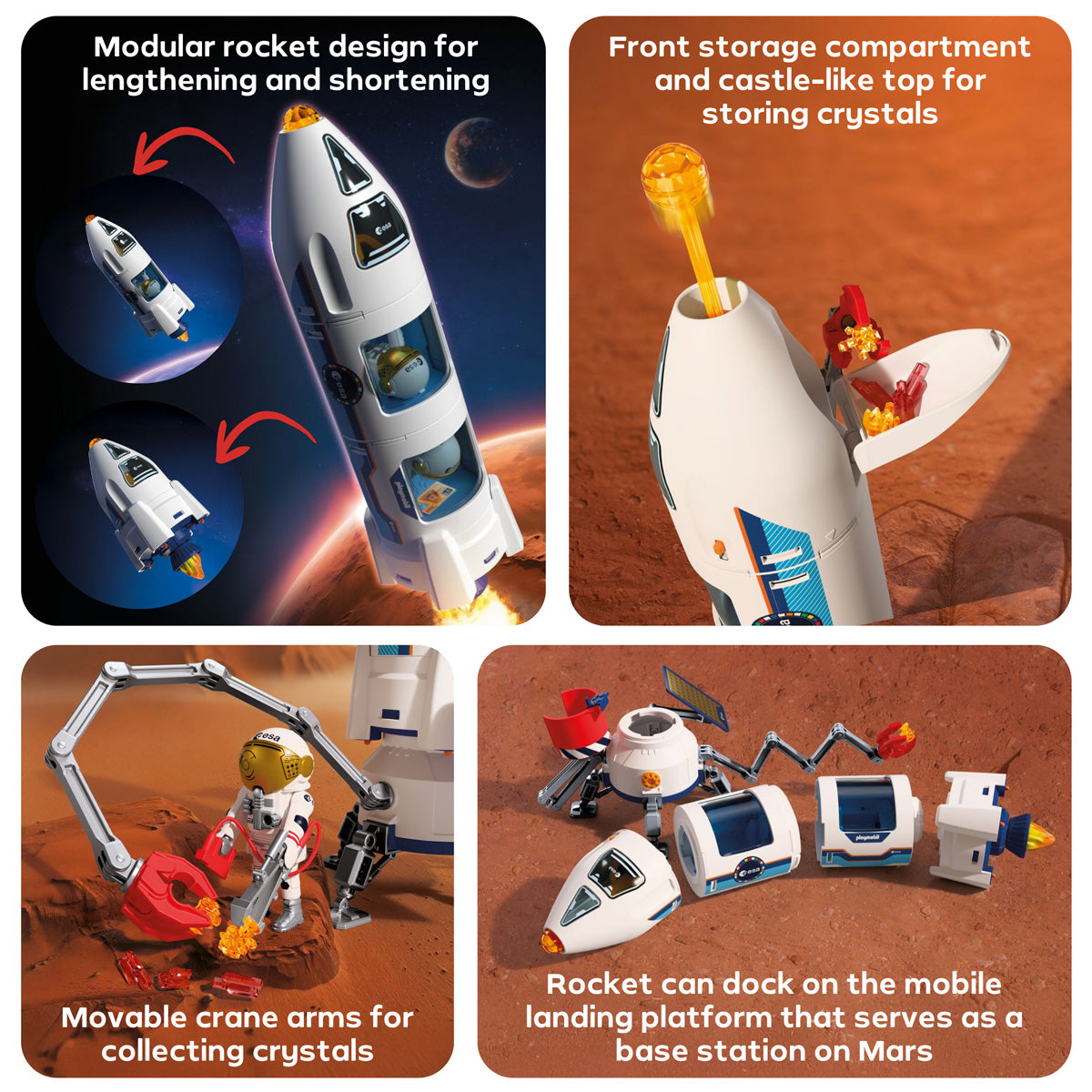 Playmobil - Mars Research Rocket Playset - Preschool