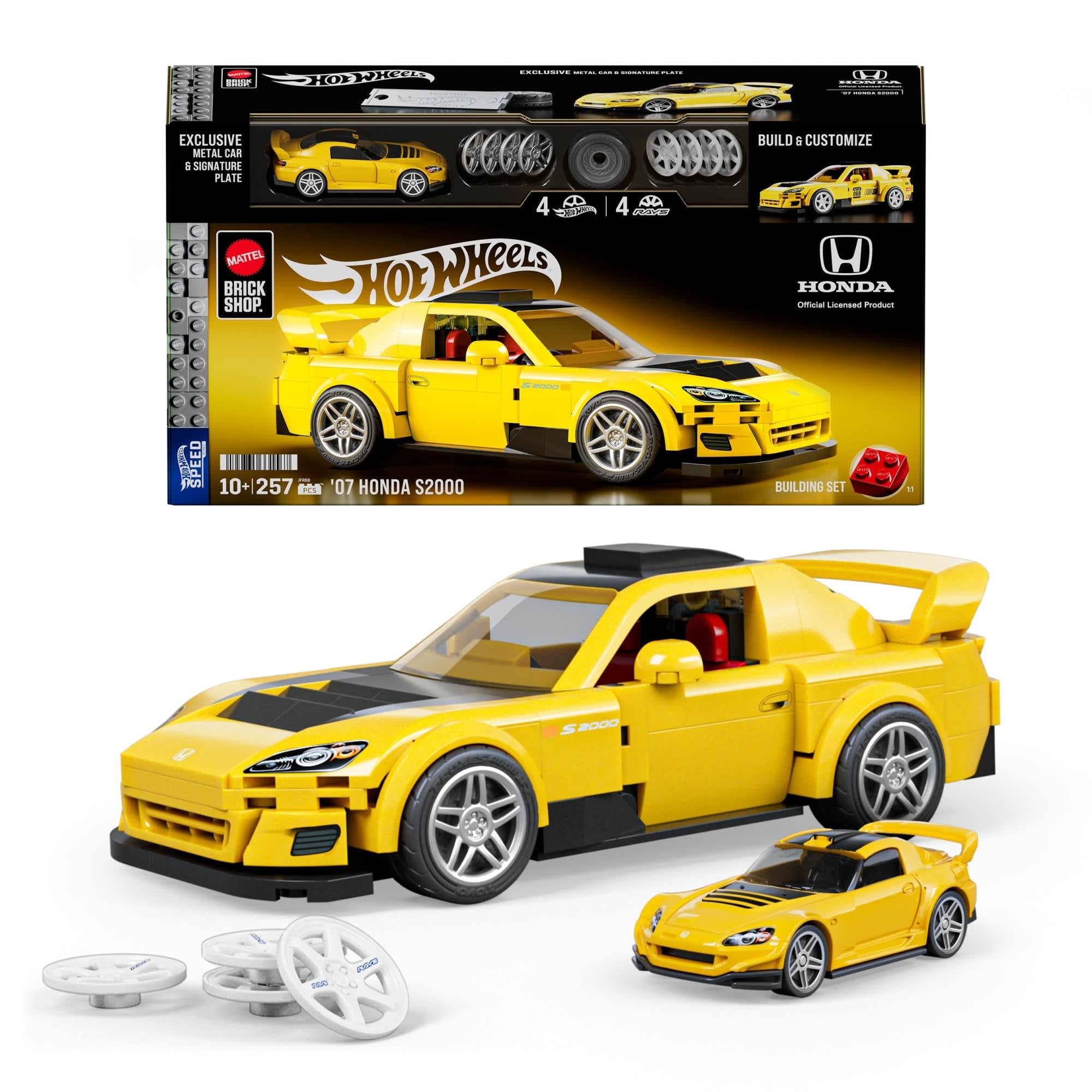 Hot Wheels - Mattel Brick Shop Hot Wheels ’07 Honda S2000 Building Set - Vehicles