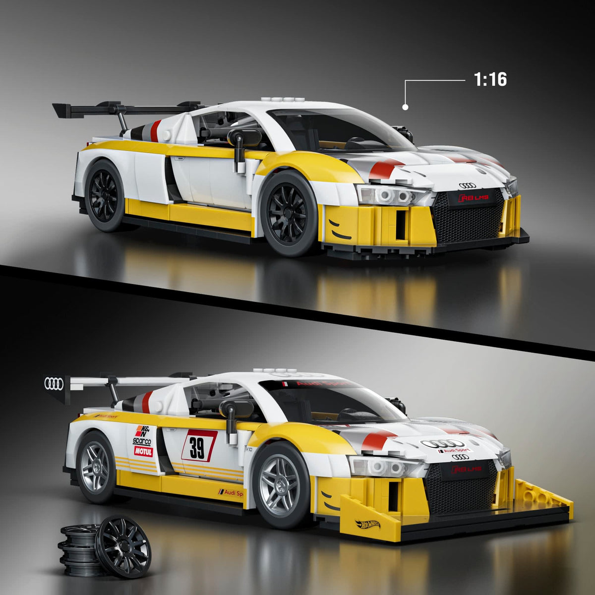Hot Wheels - Mattel Brick Shop Hot Wheels ‘15 Audi R8 LMS Building Set - Vehicles
