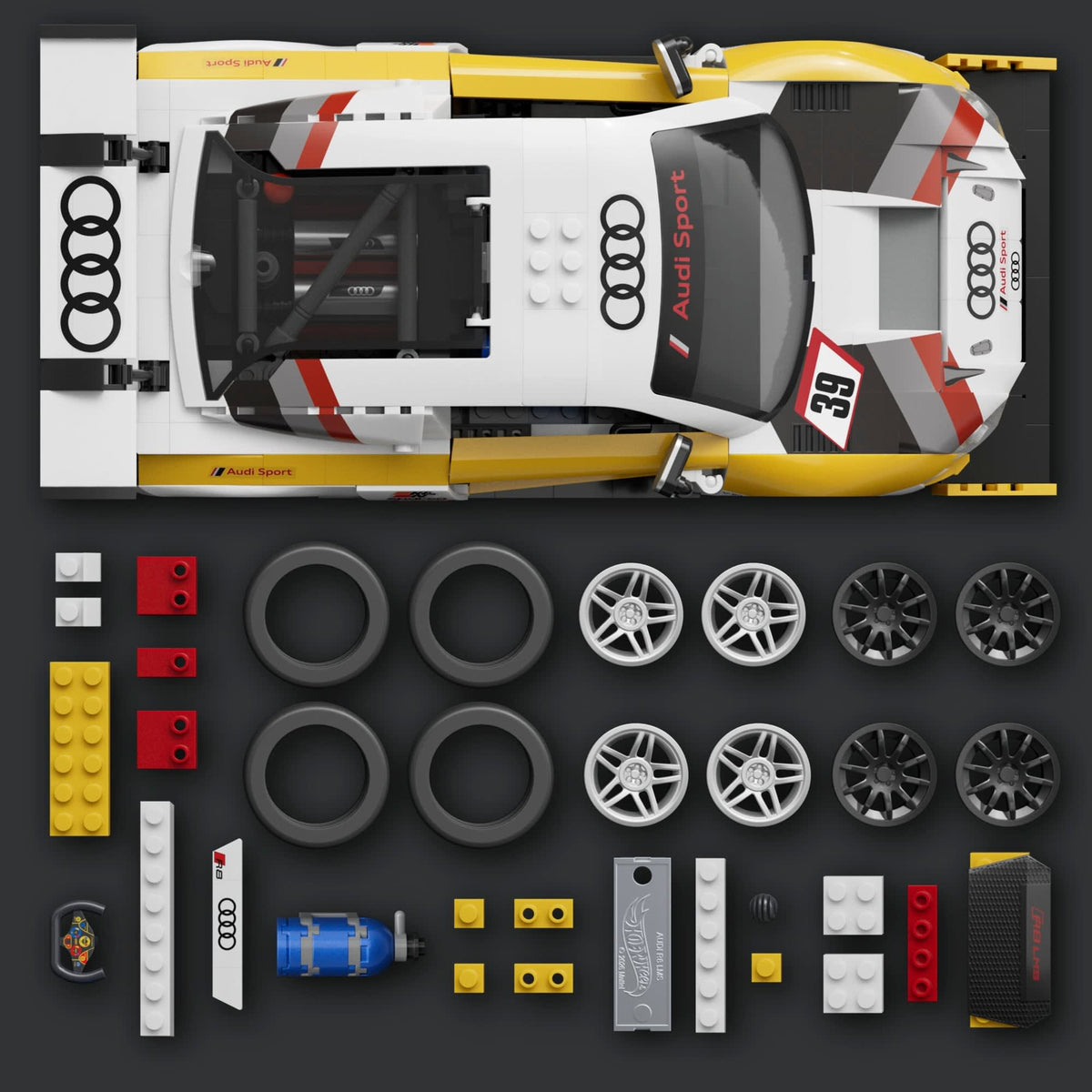 Hot Wheels - Mattel Brick Shop Hot Wheels ‘15 Audi R8 LMS Building Set - Vehicles