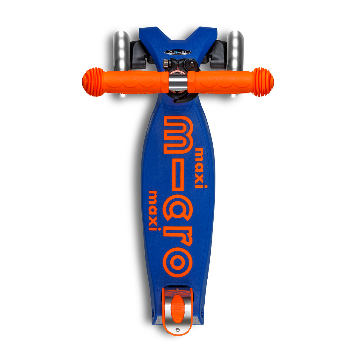 Micro Kickboard - Maxi Deluxe Foldable Neon LED Scooter - Blaze Orange - Outdoor