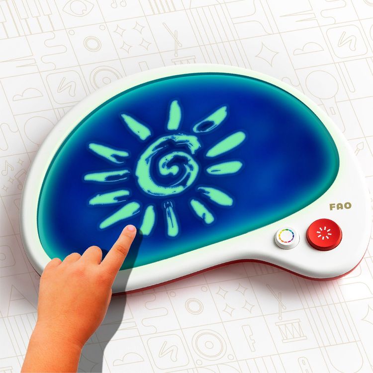 FAO Schwarz - Mess-Free Glow Palette Musical LED Art Pad - Creativity