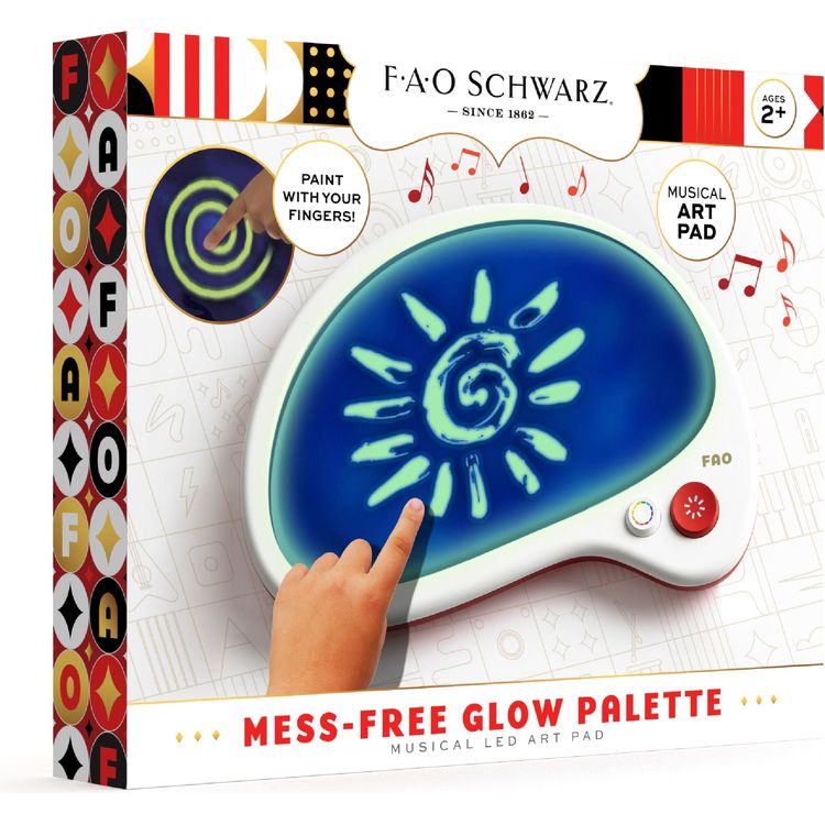 FAO Schwarz - Mess-Free Glow Palette Musical LED Art Pad - Creativity