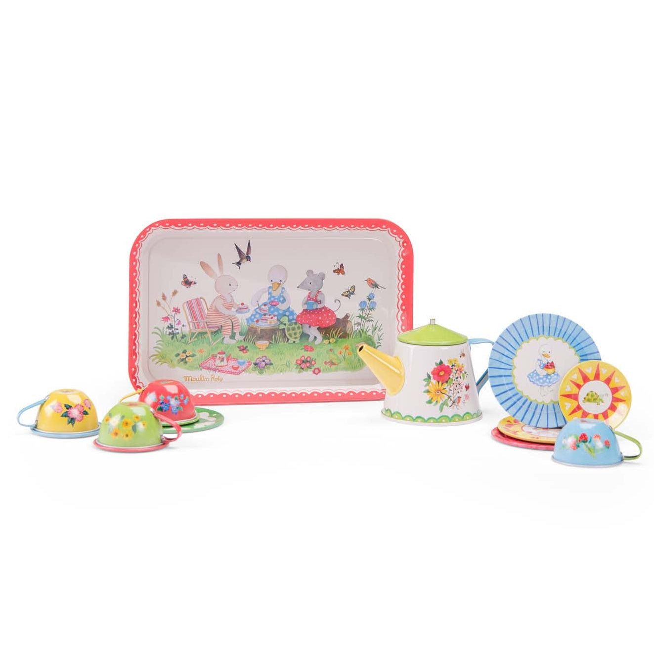 Moulin Roty - Metal Tea Set - The Big Family - Preschool