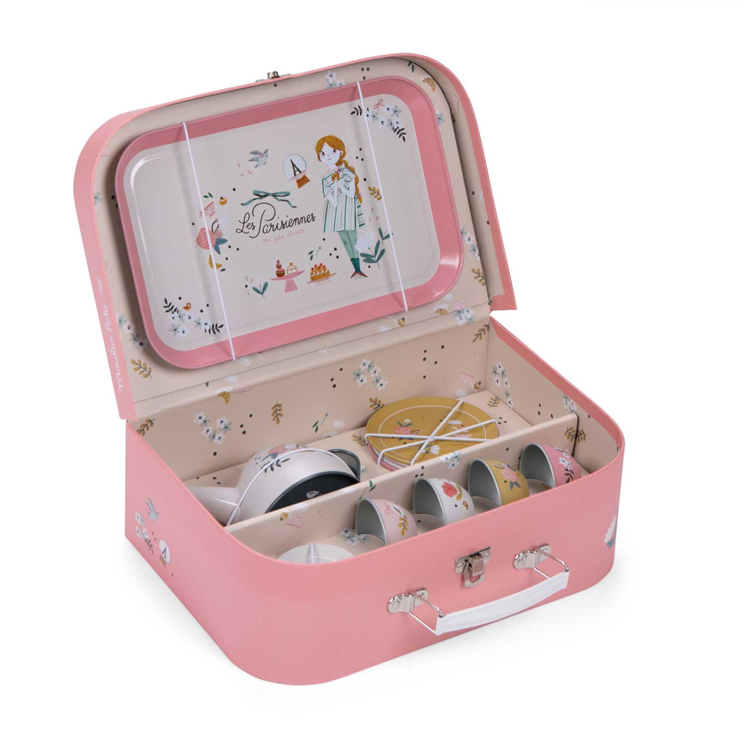 Moulin Roty - Metal Tea Set with Suitcase - The Parisiennes - Preschool