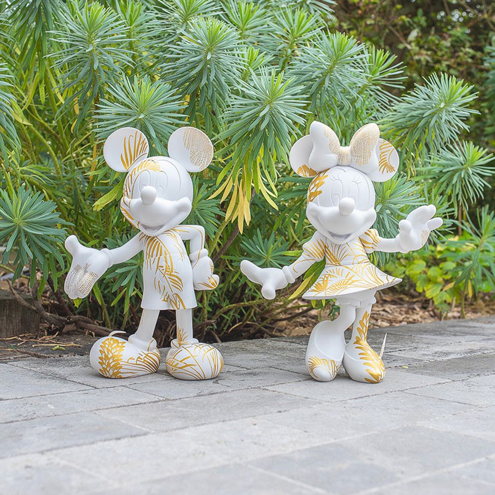 Leblon Delienne - Mickey Mouse 12" Star Style Martyn Lawrence Bullard Figurine - White & Gold - Collectibles