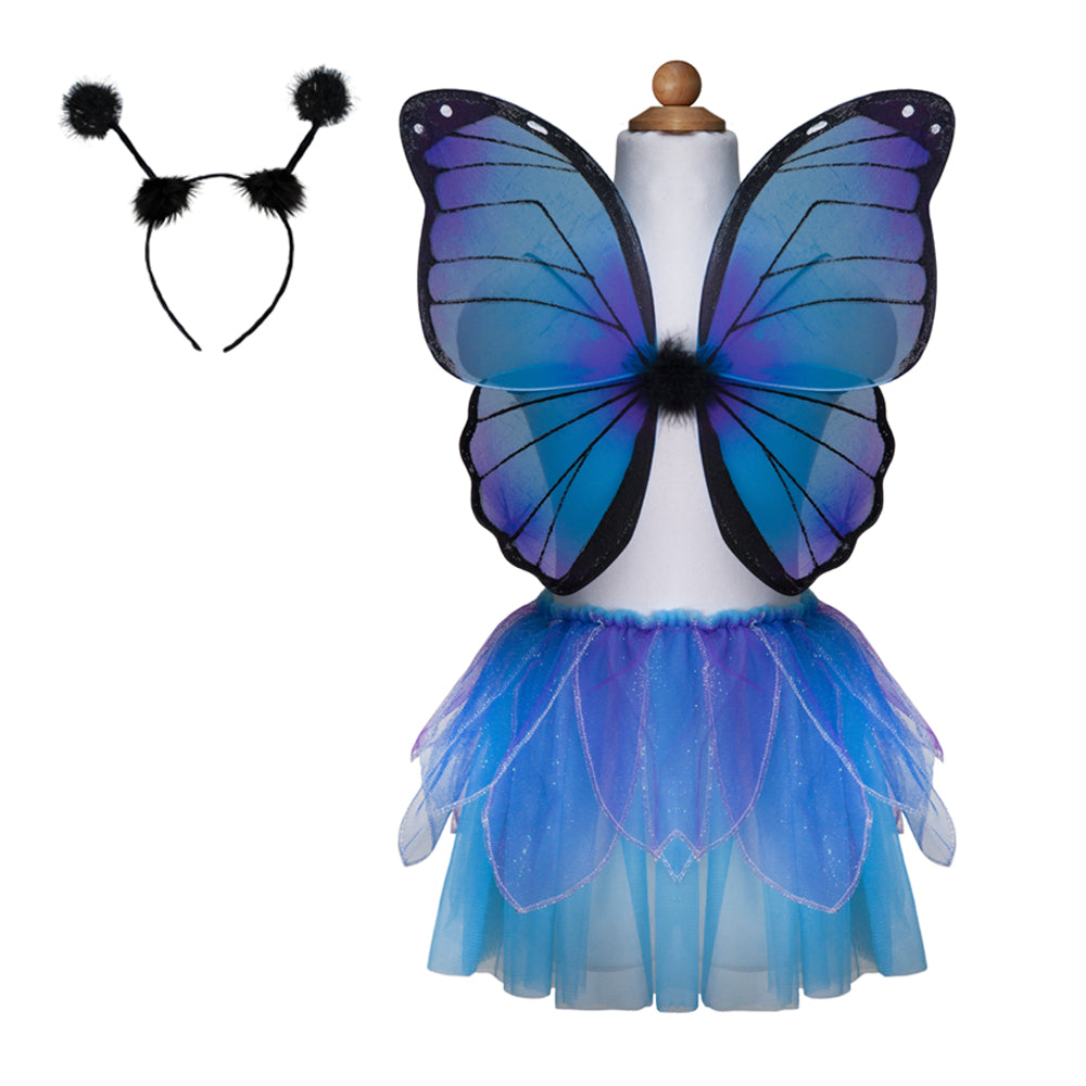 Great Pretenders - Midnight Butterfly Tutu With Wings & Headband - Size 4-6 Years - Dress up