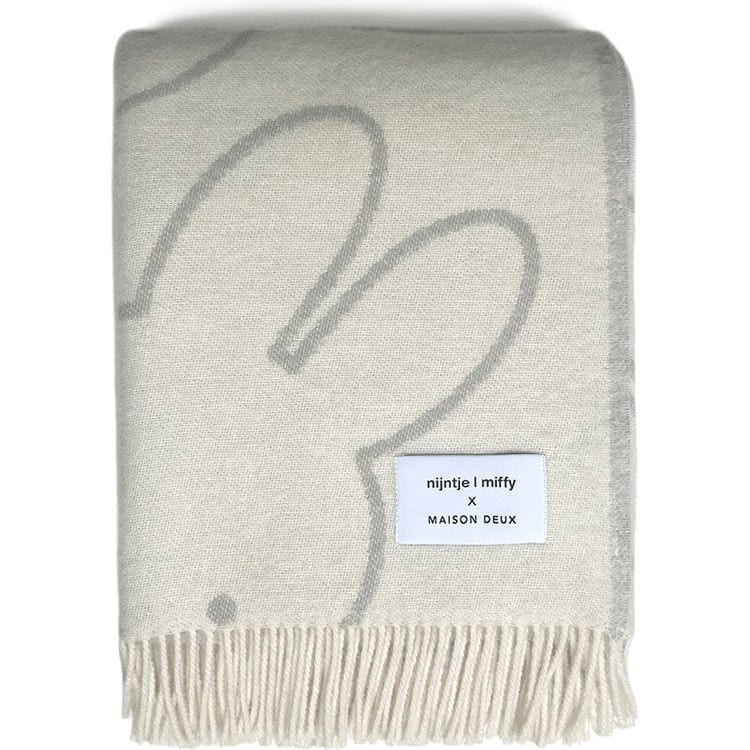 Maison Deux - Miffy Blanket - Cloud White/Grey - Room Decor