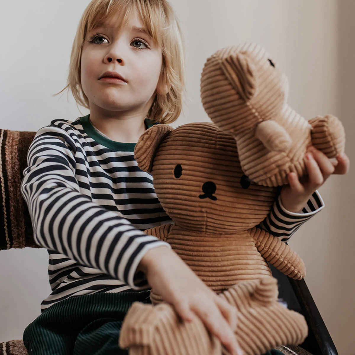 Bon Ton Toys - Miffy Boris Bear ECO Corduroy Brown - 7" - Plush