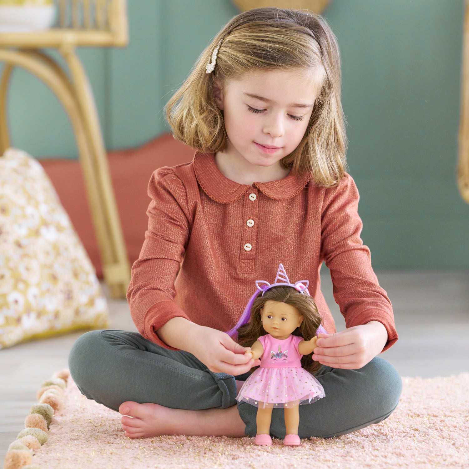 Corolle - Mini Corolline Romy Unicorn 8" Doll Set - Dolls